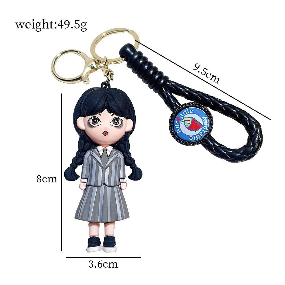Horror Wednesday Addams Silicone Keychain Toy Thing Hand Hom - 图3