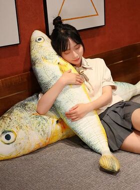 Giant Simulation Funny Fish Plush Toys Stuffed Soft Animal Y