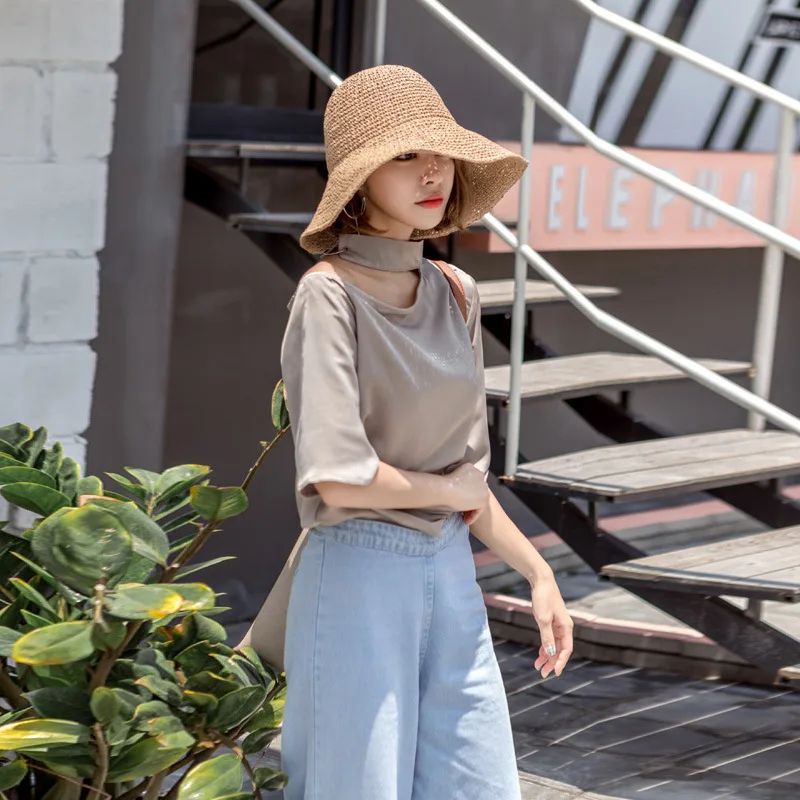 Summer Fashion Women Straw Hat Lady Summer Sun Hat Visor Cap - 图2