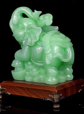 招财大象摆件办公室酒柜装饰品