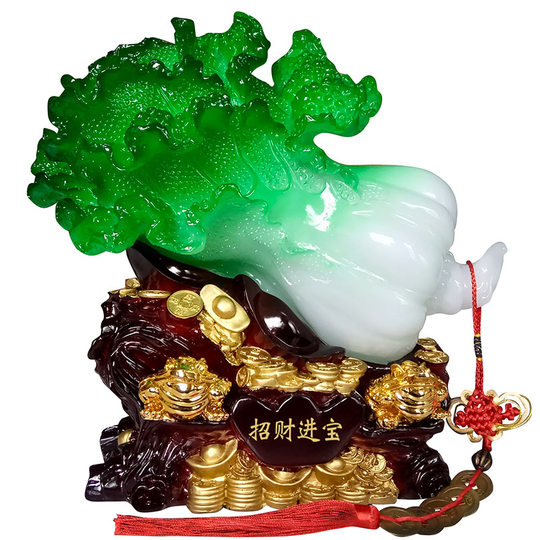 Wine Cabinet Entrance Lucky Jade Cabbage Ornament Opening Gift