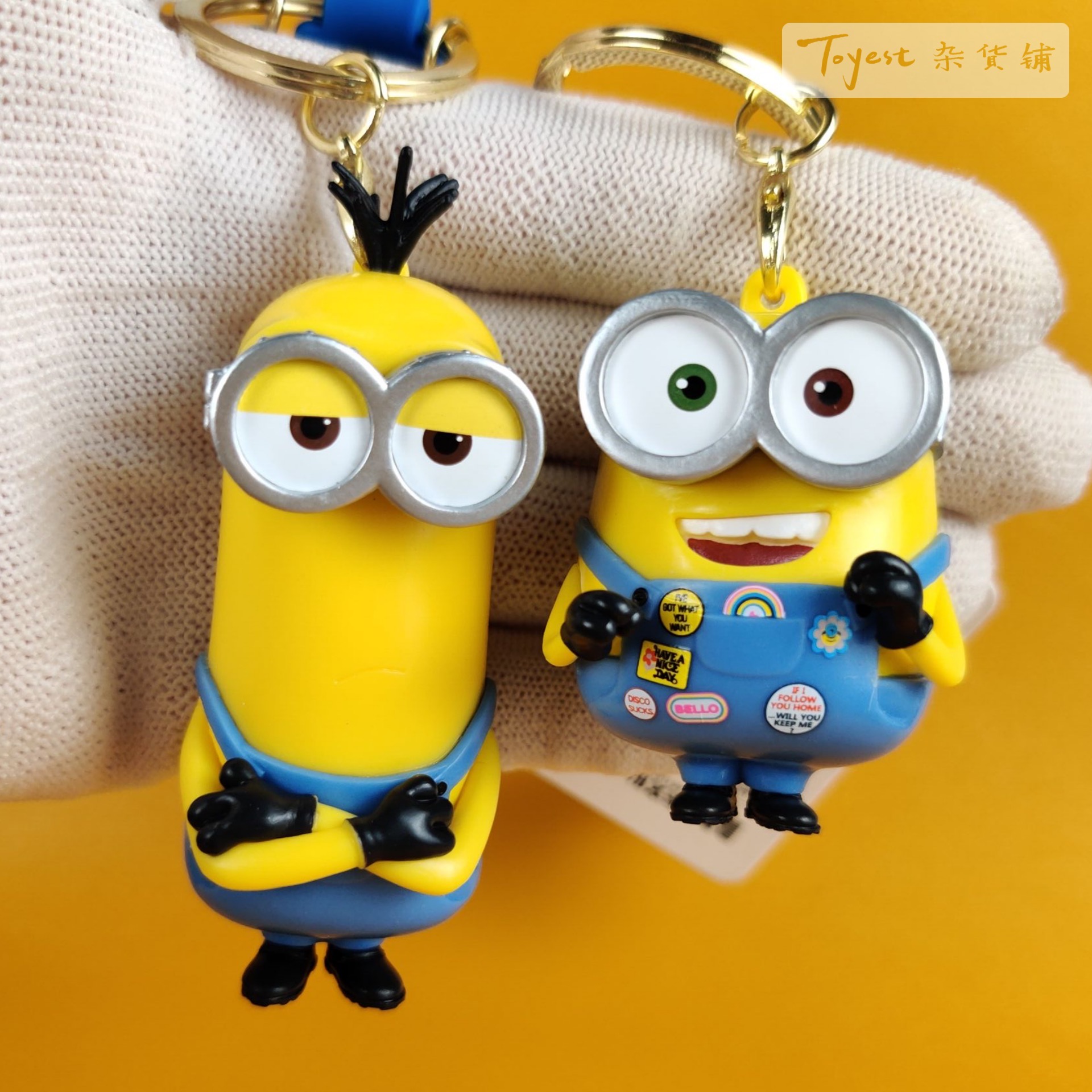 小黄人钥匙扣 正版授权 MINIONS模型挂件神偷奶爸大眼萌公仔饰品 - 图1