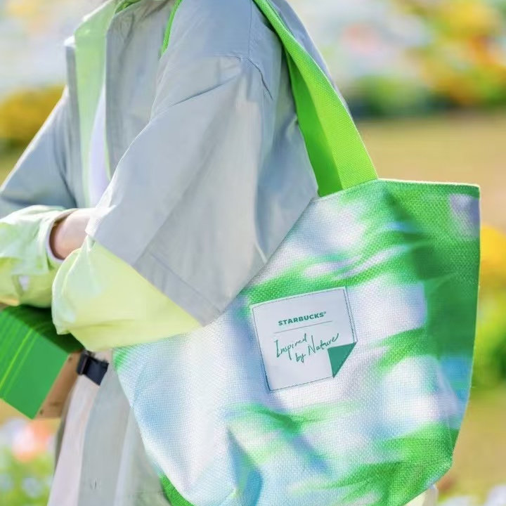 星巴克包包24年新款星冰粽冰尚冰礼袋撞色大容量单肩手提托特包,淘宝优惠券,粉丝福利购,淘宝优惠卷