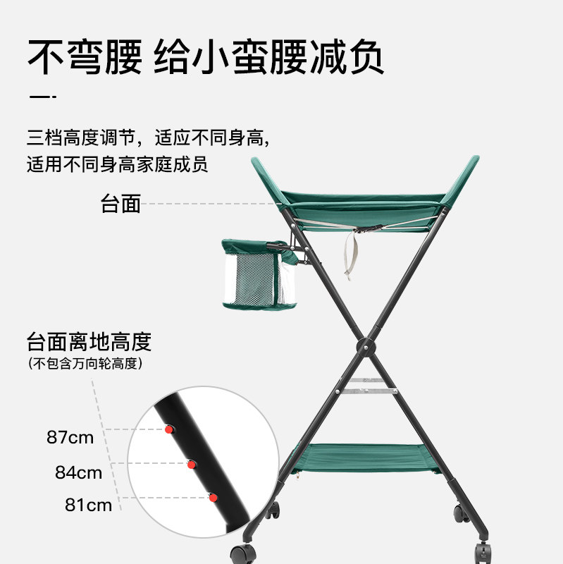 尿布台按摩洗澡多功能抚触换尿布台 梦创婴儿床