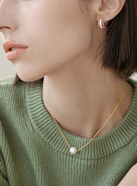 kevkev海秀儿珍珠项链女路路通s925银轻奢高级感经典气质锁骨链