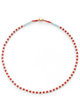 同款彩虹色串珠项链时尚