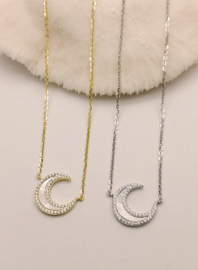 王星越同款月亮项链2023新款