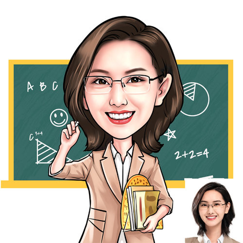 q版漫画头像设计 手绘卡通人物商务写实 夸张动漫 真人logo定制作 - 图0