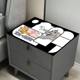 Cartoon leather bedside table mat Mickey anti-scalding household refrigerator cover cloth scrubbing dust cover desktop protective mat