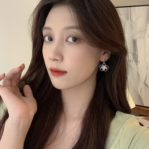 夏日花朵耳钉少女甜美度假百搭精致气质法式耳环蚊香盘无耳洞耳夹 - 图2