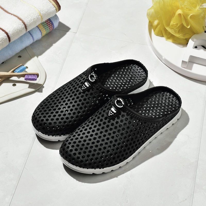 新款男士洞洞鞋透气韩版沙滩男凉鞋半包情侣厚底潮流外穿凉拖鞋,淘宝优惠券,粉丝福利购,淘宝优惠卷