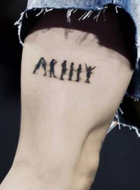 郑号锡同款ARMY草本果汁纹身贴明星周边贴纸仿真刺青防水持久女