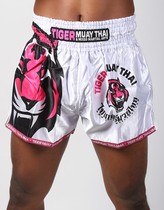 White sheep TIGER old tiger head Thai punches beat boxing loose for training match shorts