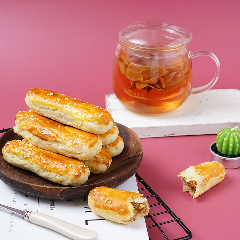 北京特产京隆牛舌饼小包装零食小吃特色甜咸传统椒盐饼散装糕点心 - 图1