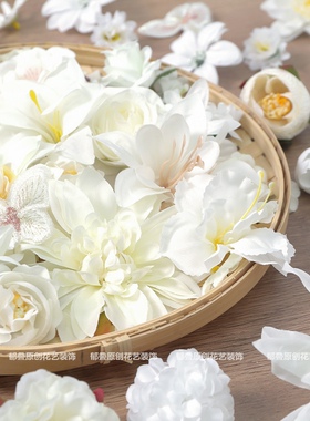 白色仿真花朵手工diy装饰材料包
