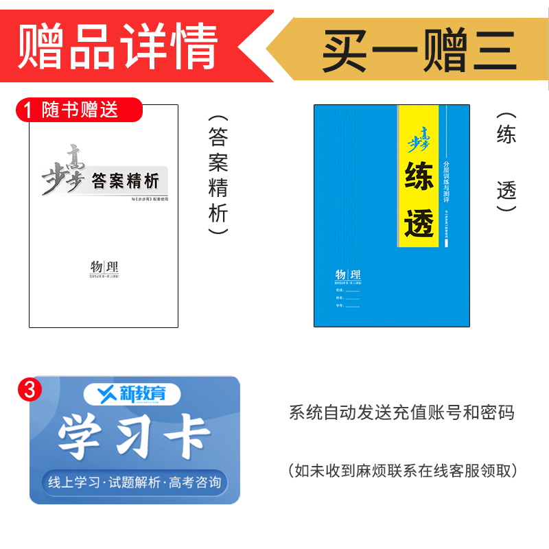 2024新版步步高学习笔记高中物理必修一二三选择性必修123鲁教版人教版高一高二物理选修一物理必修三同步辅导书江苏下金榜苑练透 - 图1