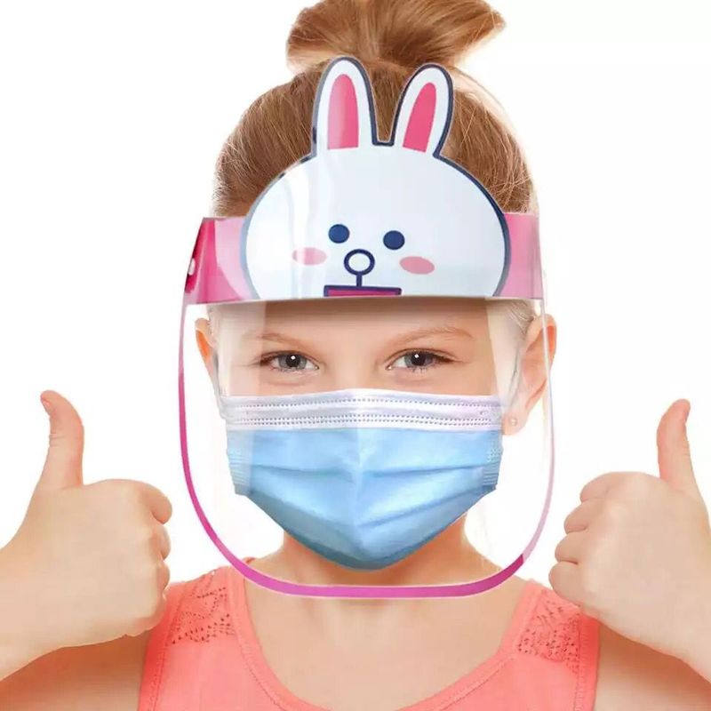 Children's protective mask anti droplet transparent hood isolation screen baby's full face anti fog anti splash saliva