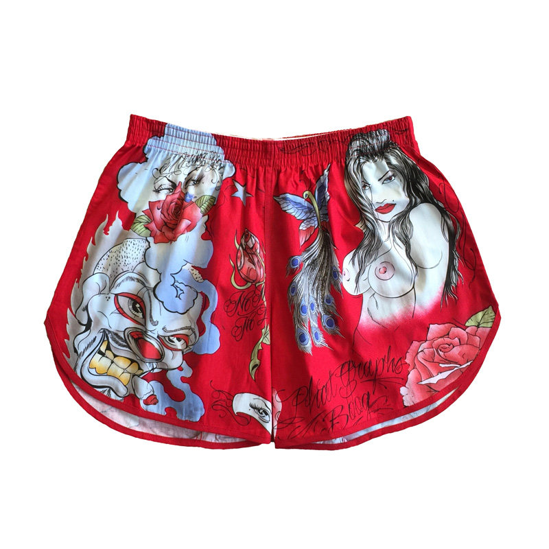 阿罗裤 男士纯棉宽松大码红色卡通内裤青年透气加肥加大男平角裤,淘宝优惠券,粉丝福利购,淘宝优惠卷