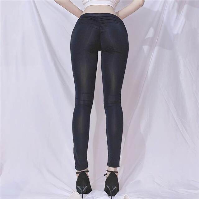 Leggings ເກົ້າ leggings ໄຫມ ກ້ອນ ບາງ