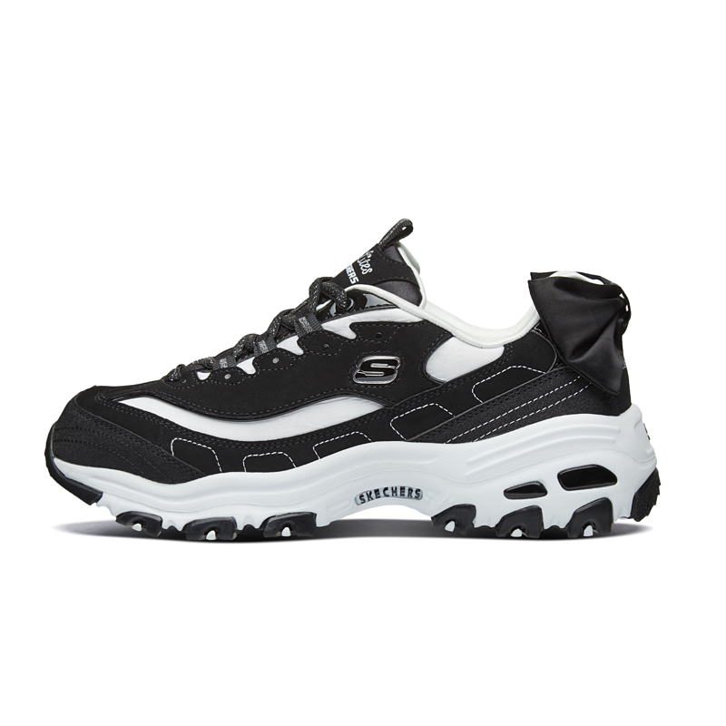 Skechers斯凯奇女鞋春季懒人绸缎蝴蝶结老爹鞋熊猫鞋运动鞋13168_skechers品牌工厂店_运动鞋new-第5张图片-提都小院