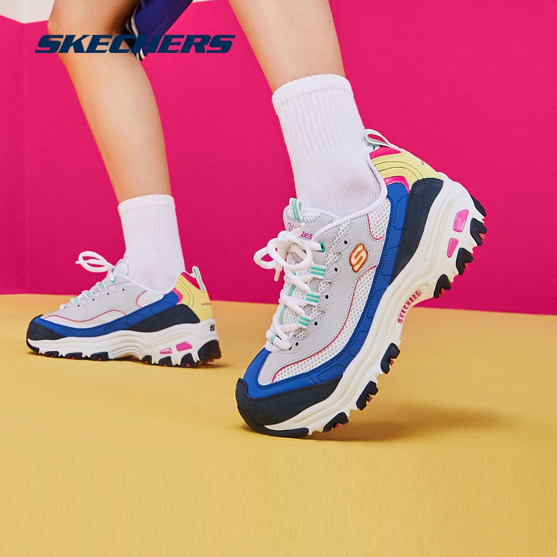 Skechers斯凯奇正品奥莱经典dlites熊猫鞋男运动休闲鞋女老爹鞋