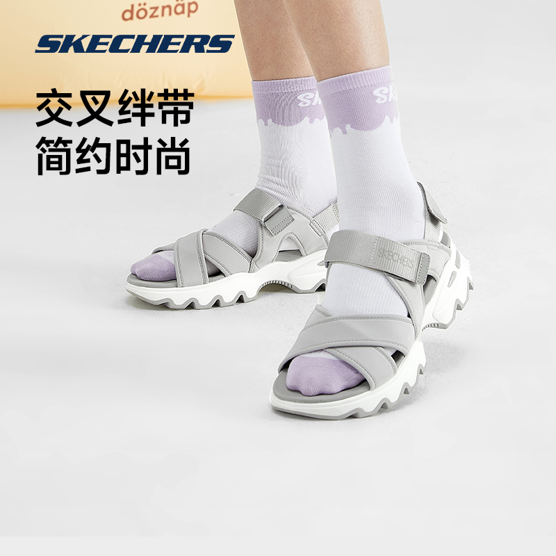 Skechers斯凯奇百搭熊猫女沙滩凉鞋运动鞋