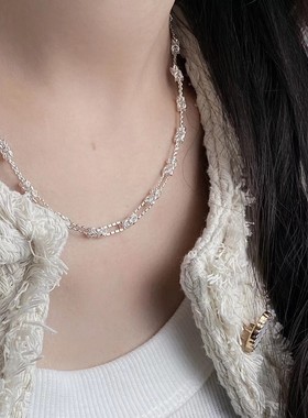 通体925银女轻奢高级感项链