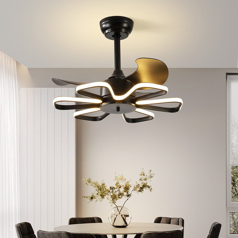 现代简约餐厅风扇灯2025年新款吊扇灯饭厅卧室书房家用一体风扇灯,淘宝优惠券,粉丝福利购,淘宝优惠卷