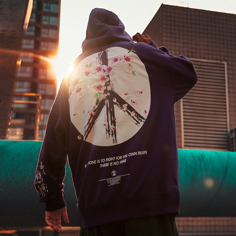 情侣装oversize潮牌刺绣男潮卫衣 nuthink男装卫衣