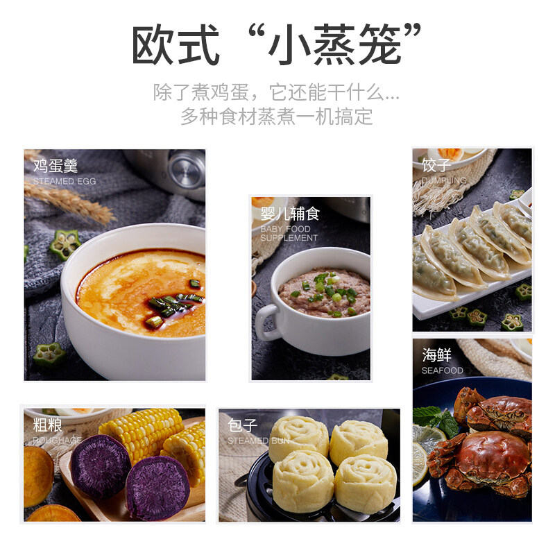 龙的多功能自动断电迷你家用煮蛋器 龙的广东煮蛋器/蒸蛋器