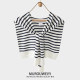 Striped high-end warm outer wear thin internet celebrity waistcoat