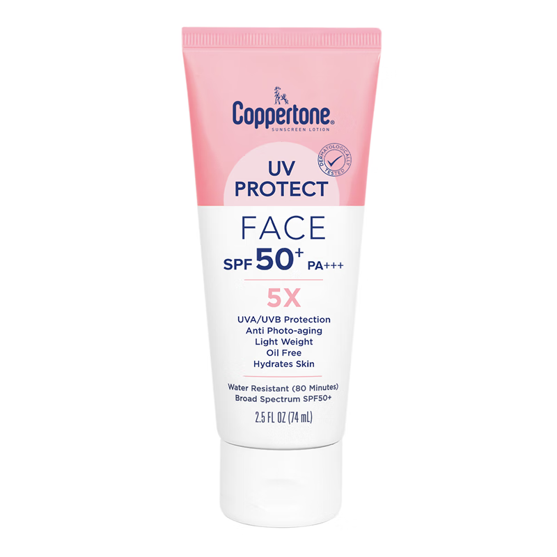 Coppertone确美同水宝宝面部防晒霜户外海边防晒抵御光正品