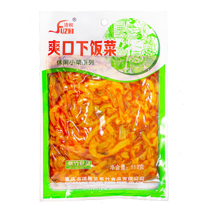 涪陵涪枳爽口下饭菜118g整件重庆特产涪陵榨菜丝休闲小食品即食-图0