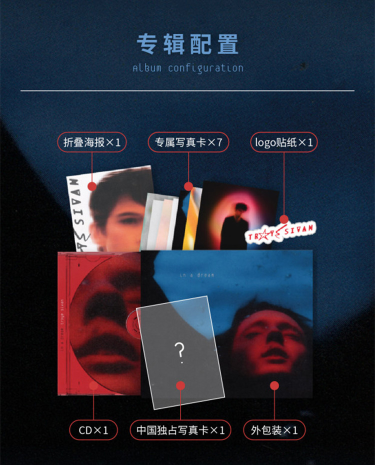 Troye Sivan 戳爷专辑 In A Dream CD+海报+贴纸 周边 正版唱片 - 图0