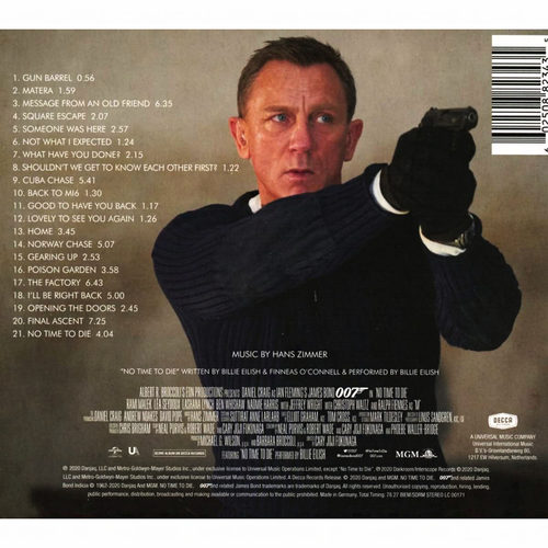正版 007 NO TIME TO DIE 007 电影原声音乐配乐 CD 汉斯季默 - 图0
