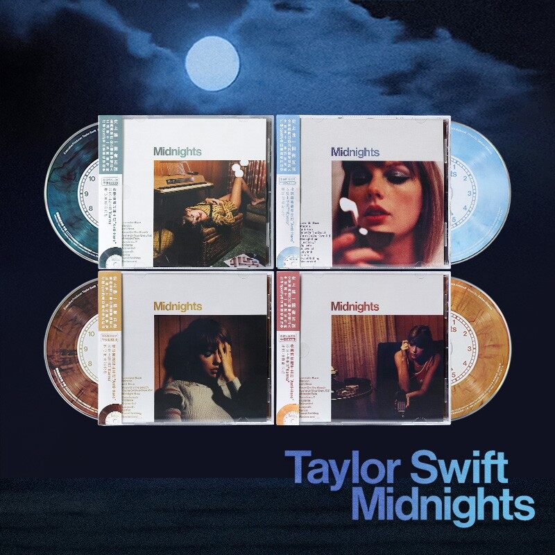 泰勒斯威夫特TaylorSwift专辑Midnights黑胶唱片lp彩胶引进版CD-图0