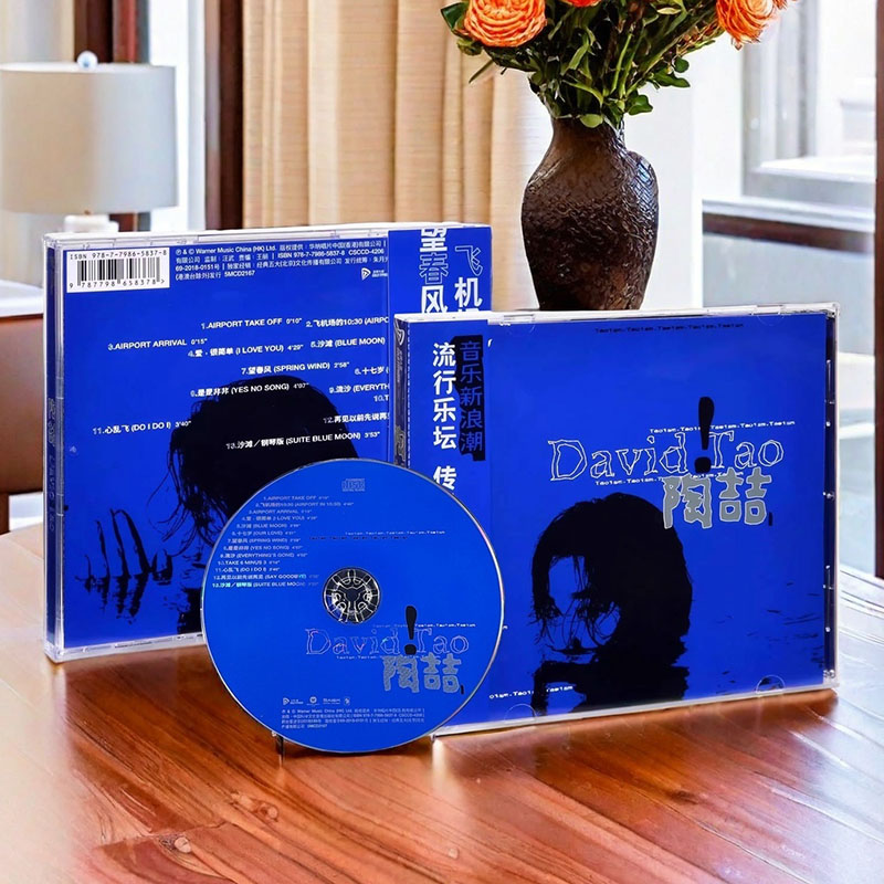 官方正版 陶喆实体专辑 David Tao 同名专辑 CD+歌词本 蓝专 - 图2