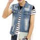 Korean style denim vest slim spring and autumn