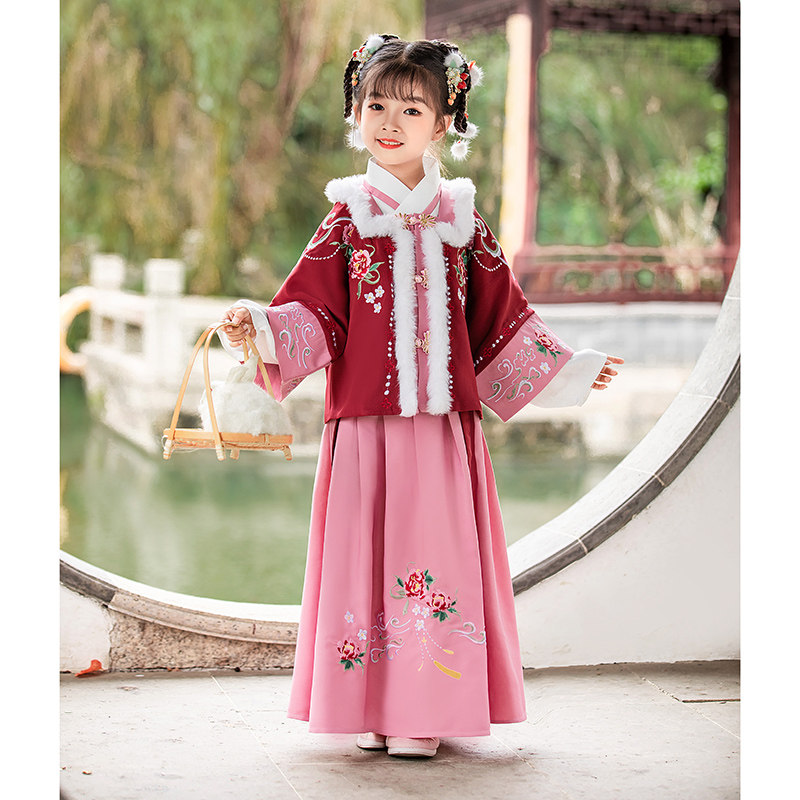 儿童古装2021新款秋冬装中国风汉服 柠溪民族服装/舞台装