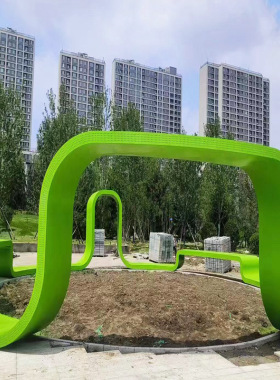 大型不锈钢飘带雕塑园林广场地标