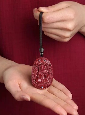 紫金砂朱砂本命佛紫金砂十二生肖守护神吊坠男款项链挂件旋转吊坠