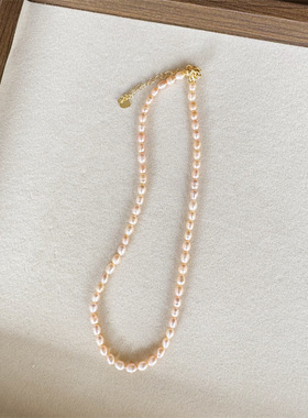 淡水珍珠项链女气质法式锁骨链颈链小众设计感配饰