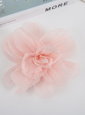 温柔清冷感网纱花朵服装手作头饰胸花鞋帽饰品胸针