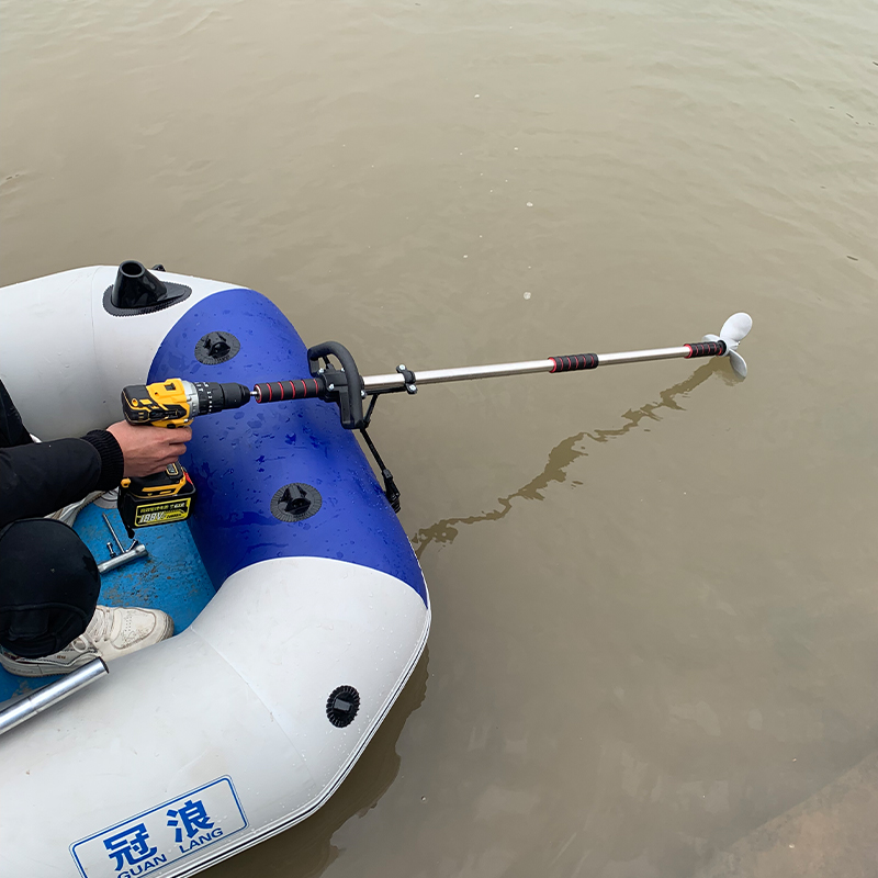 推进器船外机电动划桨橡皮艇马达手持螺旋桨皮划艇充气船用挂浆机 - 图1