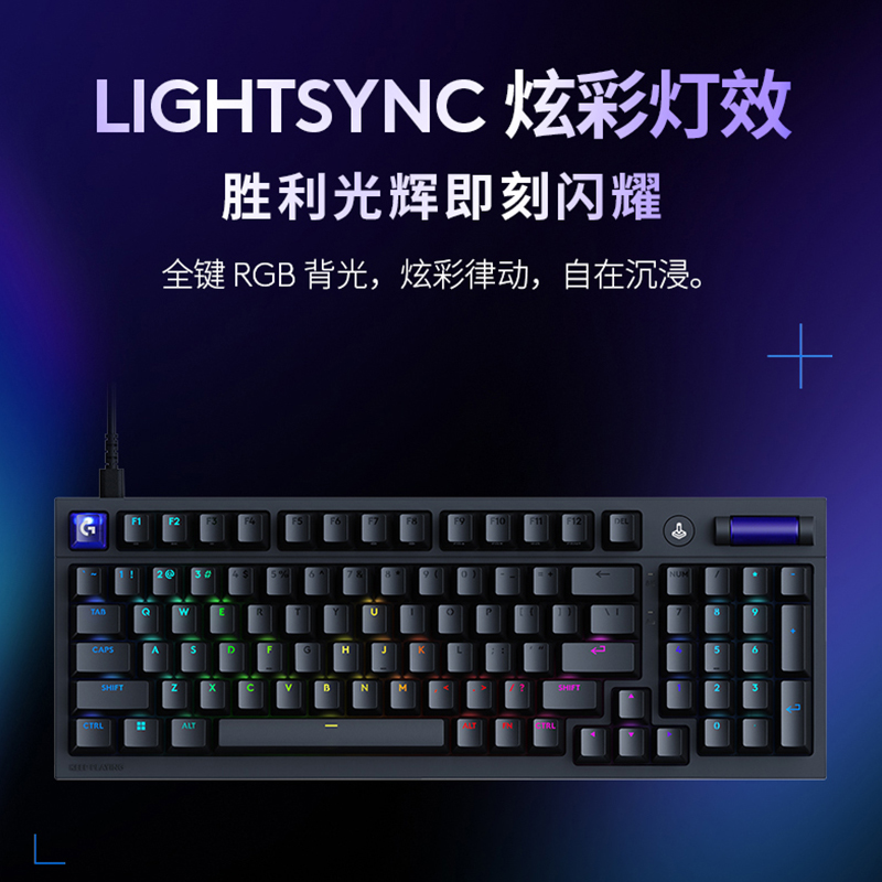 罗技G316电竞版8K客制化游戏键盘98配列定制化电竞有线游戏RGB - 图3