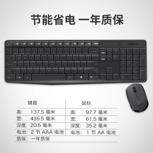 整箱罗技MK235无线键鼠套装笔记本台式电脑家用办公鼠标键盘打字 - 图0