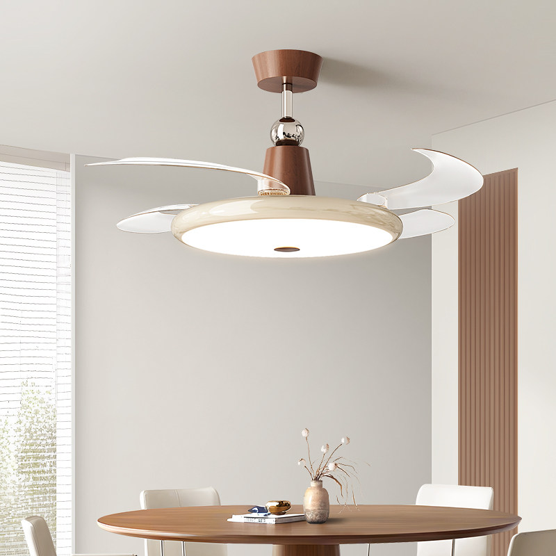 法式中古风扇灯餐厅一体核桃木纹42寸电扇灯客餐厅卧室隐形吊扇灯,淘宝优惠券,粉丝福利购,淘宝优惠卷