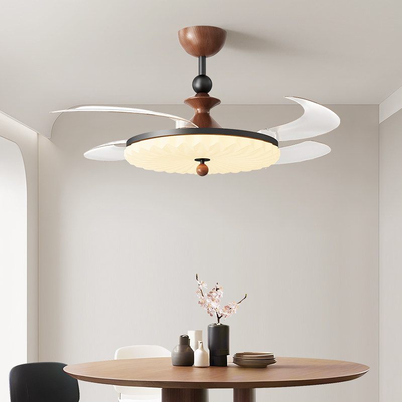 变频隐形餐厅风扇灯中古奶油风主卧室家用护眼全光谱吸顶灯吊扇灯,淘宝优惠券,粉丝福利购,淘宝优惠卷