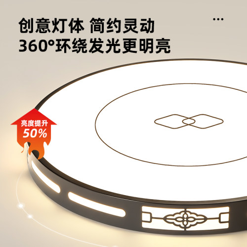 客厅灯简约现代大气流行大灯中式主灯led吸顶灯2024年新款灯具薄-图0