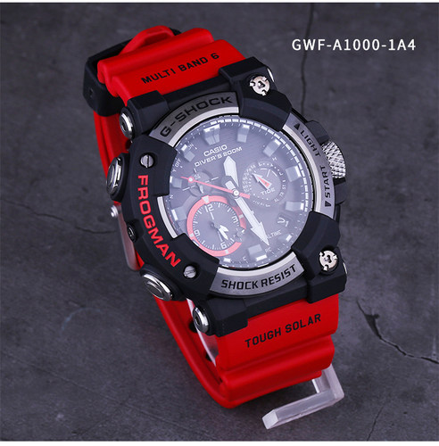 卡西欧40周年限定 GSHOCK七代蛙人毒蛙电波光能蓝牙手表GWF-A1000 - 图1